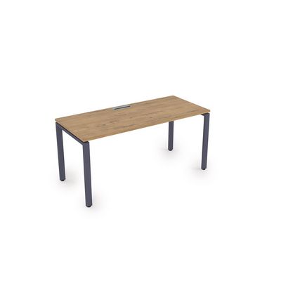 Gloss СРП-П.004 (Teakwood/графит) Стол рабочий, прямолинейный
