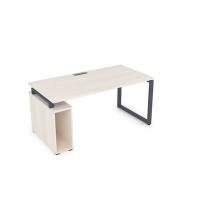 Gloss ССБ-О.984 (Ivory/графит) Стол с тумбой под системный блок