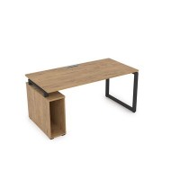 Gloss ССБ-О.984 (Teakwood/черный) Стол с тумбой под системный блок