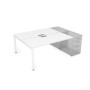 Gloss СТБ-П.974 (Белый премиум/белый) Стол системы БЕНЧ на 2 рабочих места, приставной