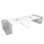 Gloss СТБД-О.974 (Белый премиум/белый) Стол системы БЕНЧ на 4 рабочих места, приставной