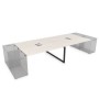 Gloss СТБД-О.974 (Ivory/черный) Стол системы БЕНЧ на 4 рабочих места, приставной