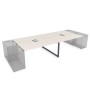 Gloss СТБД-О.974 (Ivory/графит) Стол системы БЕНЧ на 4 рабочих места, приставной