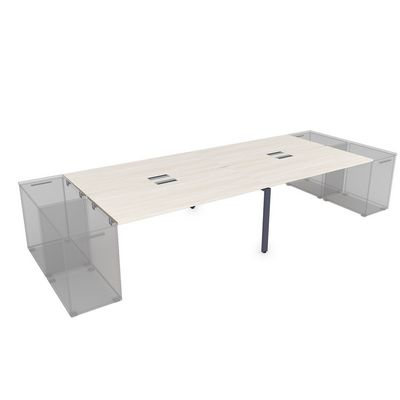 Gloss СТБД-П.988 (Ivory/графит) Стол системы БЕНЧ на 4 рабочих места, приставной