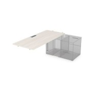 Gloss СТС.989 (Ivory/белый) Стол системы БЕНЧ линейный три опоры, средний