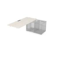 Gloss СТС.989 (Ivory/белый) Стол системы БЕНЧ линейный три опоры, средний