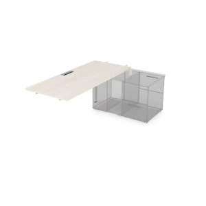 Gloss СТС.974 (Ivory/белый) Стол системы БЕНЧ линейный три опоры, средний