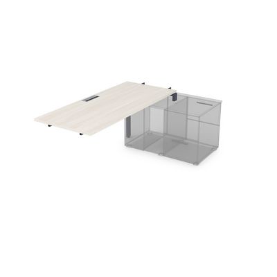 Gloss СТС.989 (Ivory/графит) Стол системы БЕНЧ линейный три опоры, средний