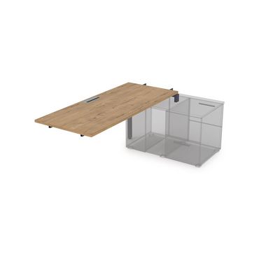 Gloss СТС.989 (Teakwood/графит) Стол системы БЕНЧ линейный три опоры, средний