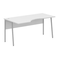 Imago-Plus СА-1P-Л (Белый/Алюминий) Стол эргономичный, левый