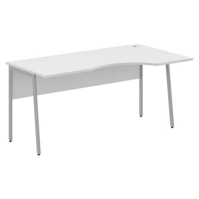 Imago-Plus СА-1P-Пр (Белый/Алюминий) Стол эргономичный, правый