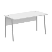 Imago-Plus СП-3P (Белый/Алюминий) Стол письменный