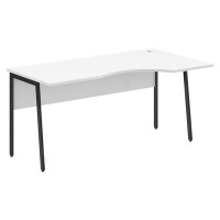 Imago-Plus СА-1P-Пр (Белый/Антрацит) Стол эргономичный, правый