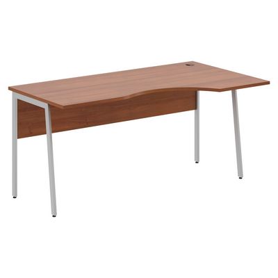 Imago-Plus СА-1P-Пр (Орех французский/Алюминий) Стол эргономичный, правый