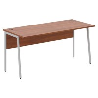Imago-Plus СП-4P (Орех французский/Алюминий) Стол письменный