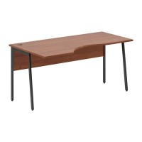 Imago-Plus СА-1P-Л (Орех французский/Антрацит) Стол эргономичный, левый