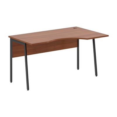 Imago-Plus СА-2P-Пр (Орех французский/Антрацит) Стол эргономичный, правый