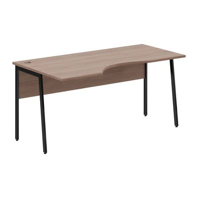 Imago-Plus СА-1P-Л (Ясень шимо/Черный) Стол эргономичный, левый