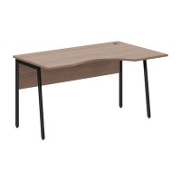 Imago-Plus СА-2P-Пр (Ясень шимо/Черный) Стол эргономичный, правый