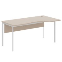 Imago С CA-1SD R (Мокачино/Алюминий) Стол эргономичный, правый, с фронтальной панелью