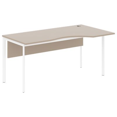 Imago С CA-1SD R (Мокачино/Белый) Стол эргономичный, правый, с фронтальной панелью