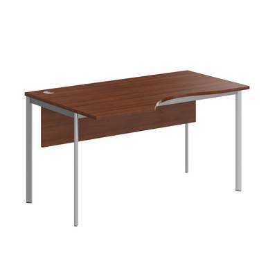 Imago-S CA-2SD L (Орех/Алюминий) Стол эргономичный, левый, с фронтальной панелью