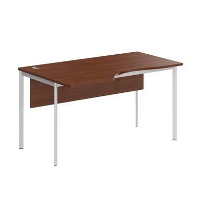 Imago-S CA-2SD L (Орех/Белый) Стол эргономичный, левый, с фронтальной панелью
