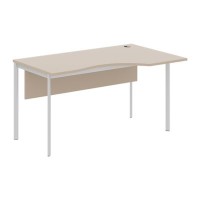 Imago С CA-2SD R (Мокачино/Алюминий) Стол эргономичный, правый, с фронтальной панелью