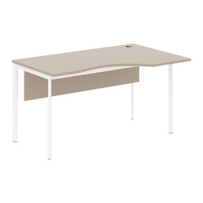 Imago С CA-2SD R (Мокачино/Белый) Стол эргономичный, правый, с фронтальной панелью