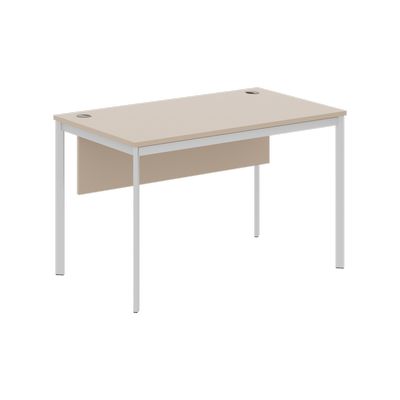 Imago С СП-2SD (Мокачино/Алюминий) Стол прямой с фронтальной панелью