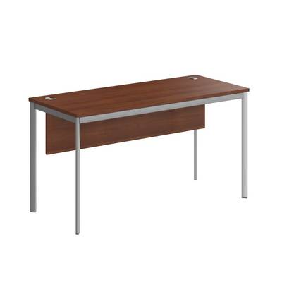Imago-S СП-3.1SD (Орех/Алюминий) Стол прямой с фронтальной панелью