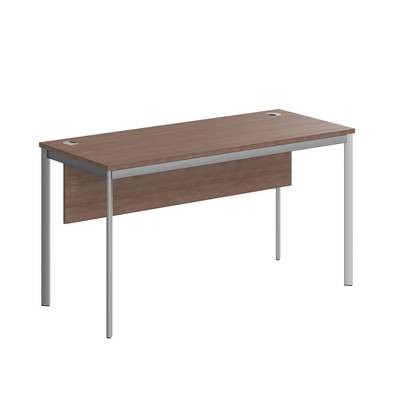 Imago-S СП-3.1SD (Ясень шимо/Алюминий) Стол прямой с фронтальной панелью