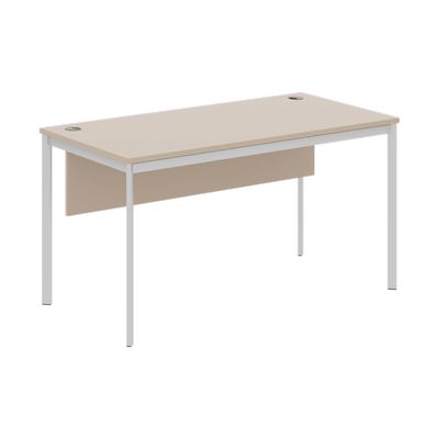 Imago С СП-3SD (Мокачино/Алюминий) Стол прямой с фронтальной панелью