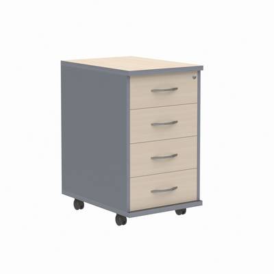 Imago ТМ-4 (Клен/металлик) Тумба подкатная