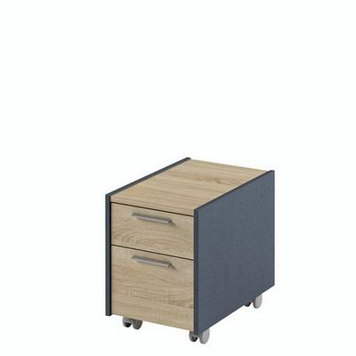 Инновация I-90 (Дуб сонома/Антрацит) Тумба подкатная