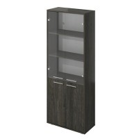 Канцлер КЦ28 (Дерево карбон) Шкаф со стеклом