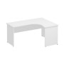 Комфорт К 125 (белый премиум) Стол эргономичный правый