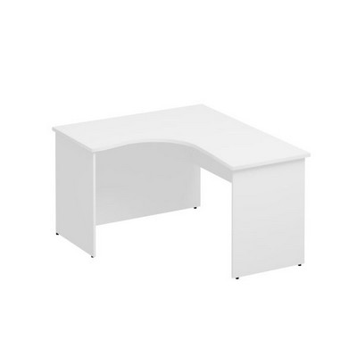 Комфорт К 134 (белый премиум) Стол эргономичный левый