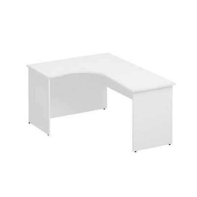 Комфорт К 135 (белый премиум) Стол эргономичный левый