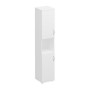 Комфорт К 384 (белый премиум) Шкаф для документов узкий 2-дверный с нишей