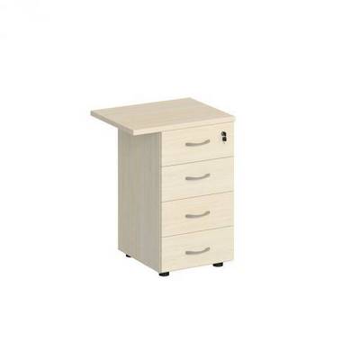 Комфорт К 307 (дуб шамони) Брифинг-приставка с тумбой 4-ящичной с замком