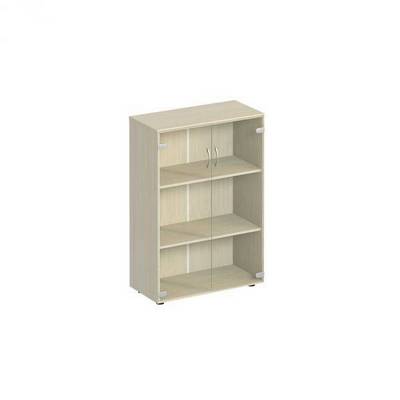 Комфорт К 366 (дуб шамони) Шкаф для документов с прозрачным стеклом