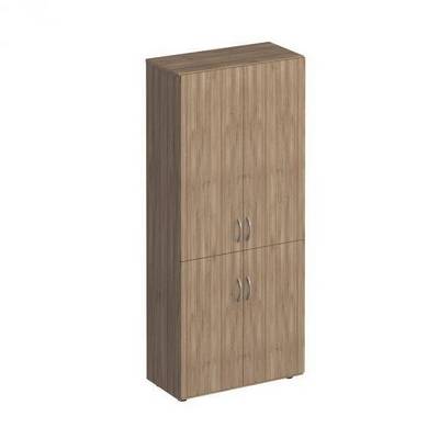 Комфорт К 373 (дуб шамони темный) Шкаф для документов закрытый 4-дверный