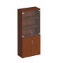 Комфорт К 379 (французский орех) Шкаф для документов со стеклом