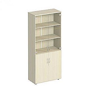 Комфорт К 379 (дуб шамони) Шкаф для документов со стеклом