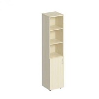 Комфорт К 380 (дуб шамони) Шкаф для документов узкий полузакрытый