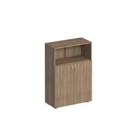 Комфорт К 363 (дуб шамони темный) Шкаф для документов полузакрытый