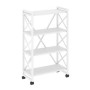 Loft VR.L-MST.K-4.8 (Белый бриллиант/Белый) Стеллаж на колесных опорах - 4 полки