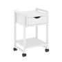 Loft VR.L-T1.K (Белый бриллиант/Белый) Тумба на колесных опорах с ящиком и полкой