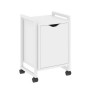 Loft VR.L-T2.K (Белый бриллиант/Белый) Тумба на колесных опорах с распашным фасадом